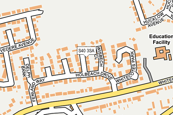 S40 3SA map - OS OpenMap – Local (Ordnance Survey)