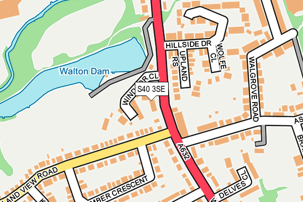 S40 3SE map - OS OpenMap – Local (Ordnance Survey)
