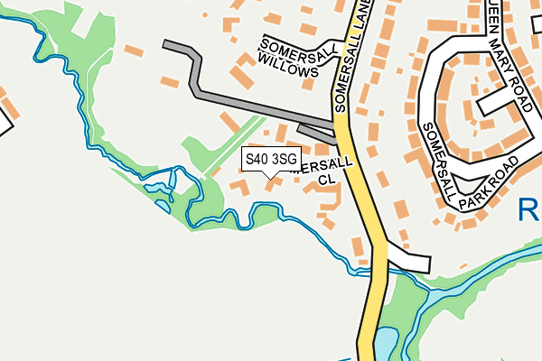 S40 3SG map - OS OpenMap – Local (Ordnance Survey)