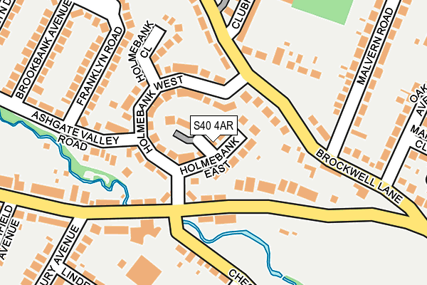 S40 4AR map - OS OpenMap – Local (Ordnance Survey)