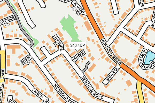S40 4DP map - OS OpenMap – Local (Ordnance Survey)