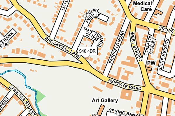 S40 4DR map - OS OpenMap – Local (Ordnance Survey)
