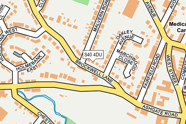 S40 4DU map - OS OpenMap – Local (Ordnance Survey)