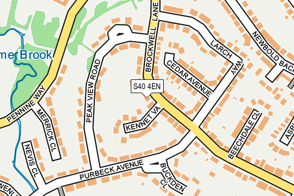S40 4EN map - OS OpenMap – Local (Ordnance Survey)