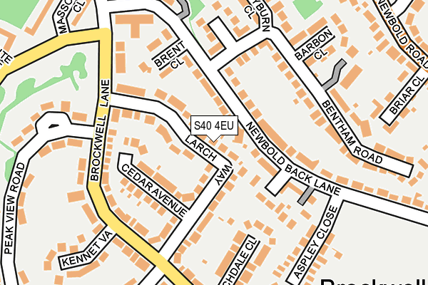 S40 4EU map - OS OpenMap – Local (Ordnance Survey)