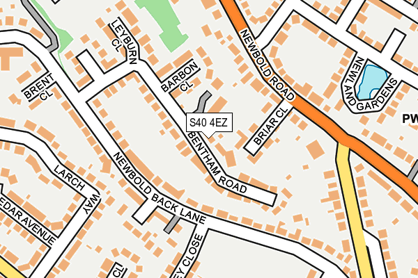 S40 4EZ map - OS OpenMap – Local (Ordnance Survey)