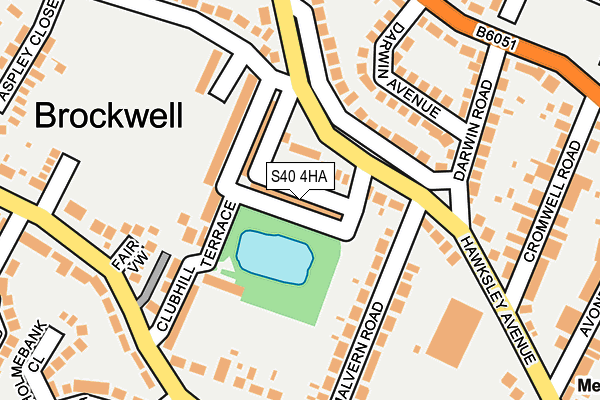 S40 4HA map - OS OpenMap – Local (Ordnance Survey)