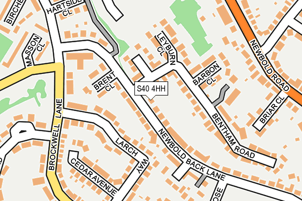 S40 4HH map - OS OpenMap – Local (Ordnance Survey)