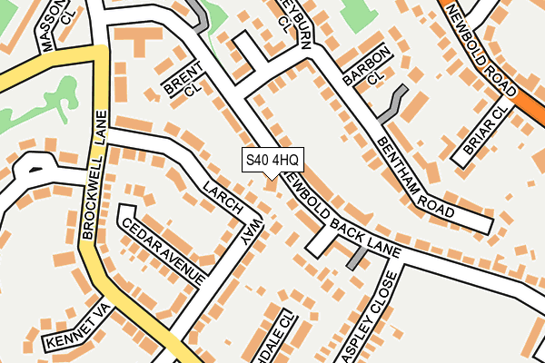 S40 4HQ map - OS OpenMap – Local (Ordnance Survey)
