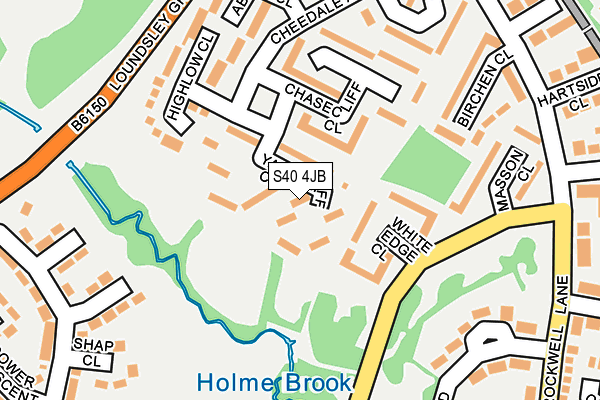 S40 4JB map - OS OpenMap – Local (Ordnance Survey)