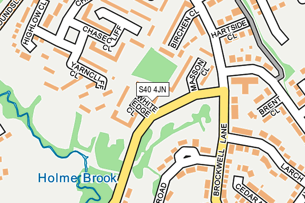 S40 4JN map - OS OpenMap – Local (Ordnance Survey)