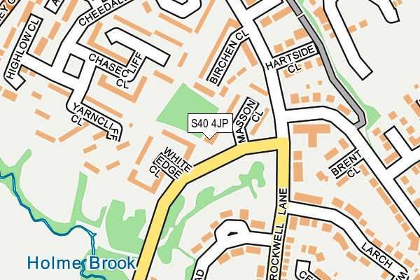 S40 4JP map - OS OpenMap – Local (Ordnance Survey)