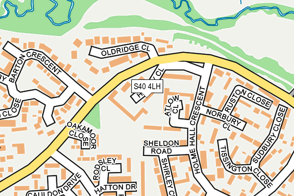 S40 4LH map - OS OpenMap – Local (Ordnance Survey)