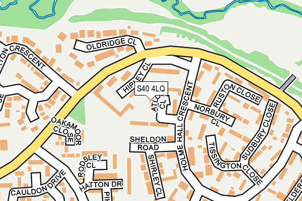 S40 4LQ map - OS OpenMap – Local (Ordnance Survey)