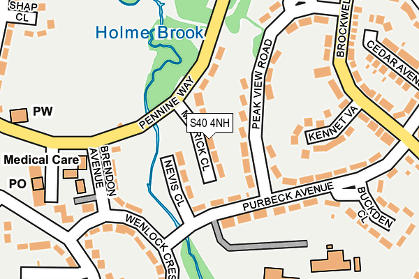 S40 4NH map - OS OpenMap – Local (Ordnance Survey)