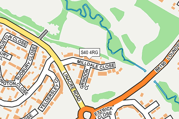 S40 4RG map - OS OpenMap – Local (Ordnance Survey)