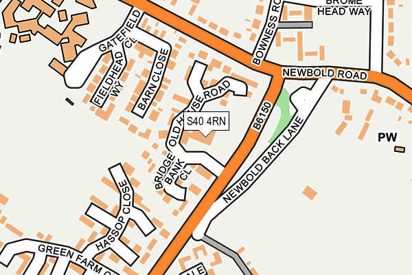 S40 4RN map - OS OpenMap – Local (Ordnance Survey)