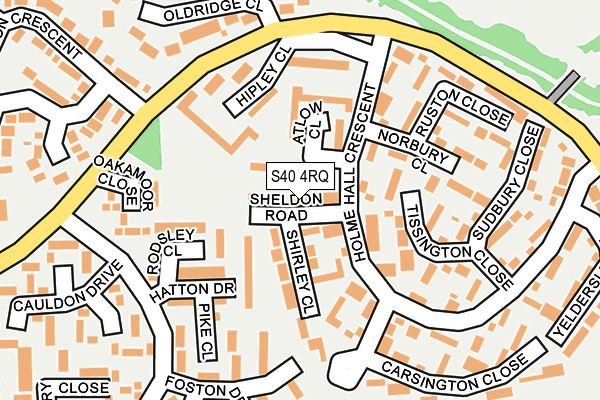 S40 4RQ map - OS OpenMap – Local (Ordnance Survey)
