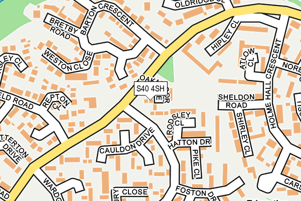 S40 4SH map - OS OpenMap – Local (Ordnance Survey)