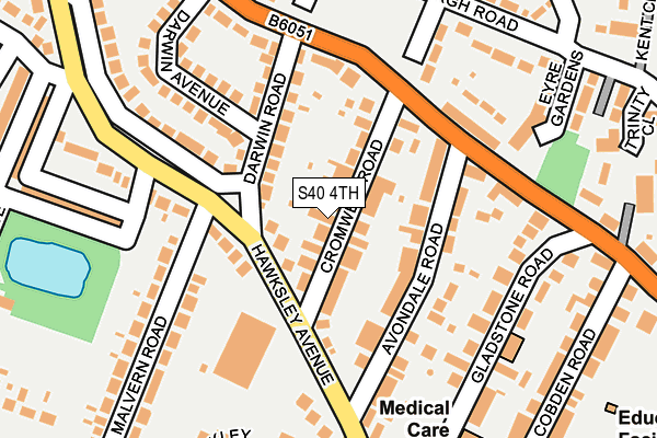 S40 4TH map - OS OpenMap – Local (Ordnance Survey)