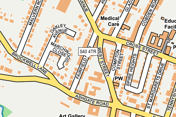 S40 4TR map - OS OpenMap – Local (Ordnance Survey)