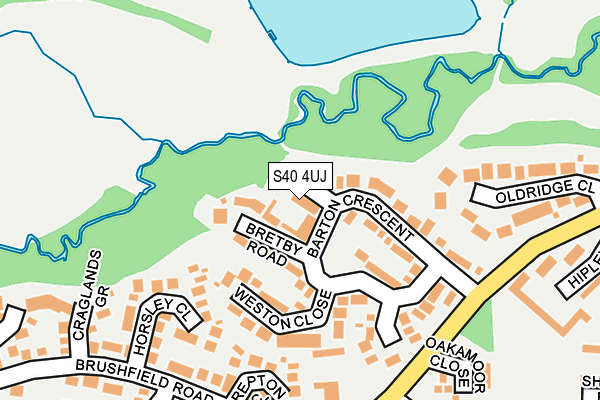 S40 4UJ map - OS OpenMap – Local (Ordnance Survey)