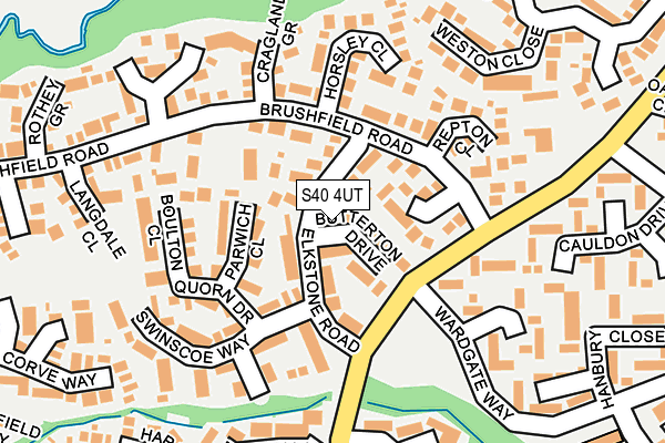 S40 4UT map - OS OpenMap – Local (Ordnance Survey)