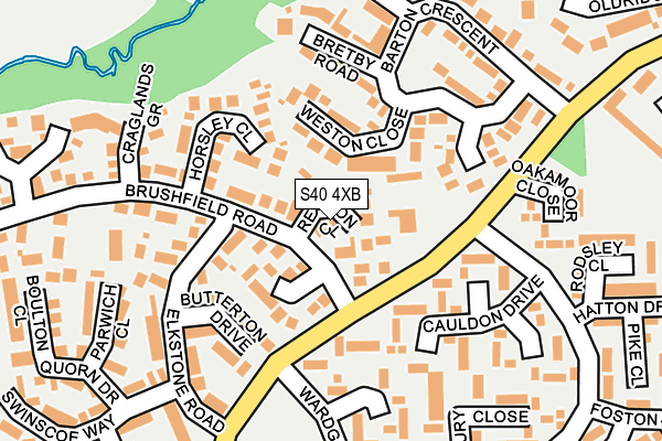 S40 4XB map - OS OpenMap – Local (Ordnance Survey)