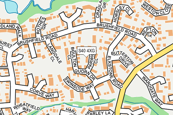 S40 4XG map - OS OpenMap – Local (Ordnance Survey)