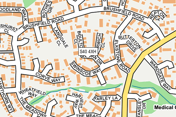 S40 4XH map - OS OpenMap – Local (Ordnance Survey)