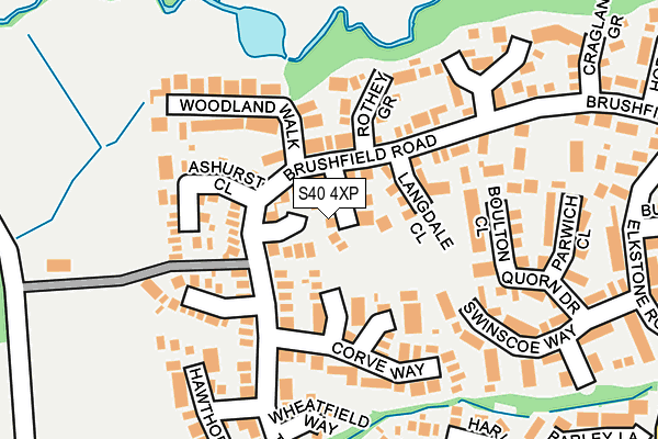 S40 4XP map - OS OpenMap – Local (Ordnance Survey)