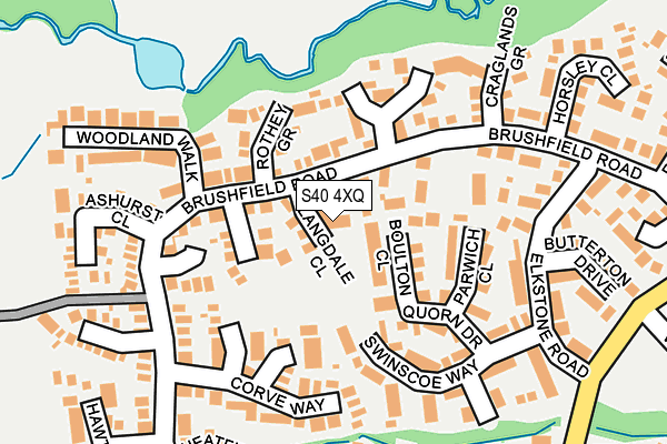 S40 4XQ map - OS OpenMap – Local (Ordnance Survey)