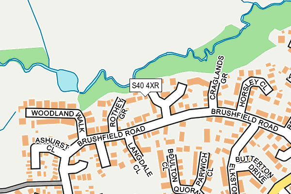 S40 4XR map - OS OpenMap – Local (Ordnance Survey)