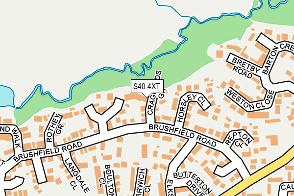 S40 4XT map - OS OpenMap – Local (Ordnance Survey)