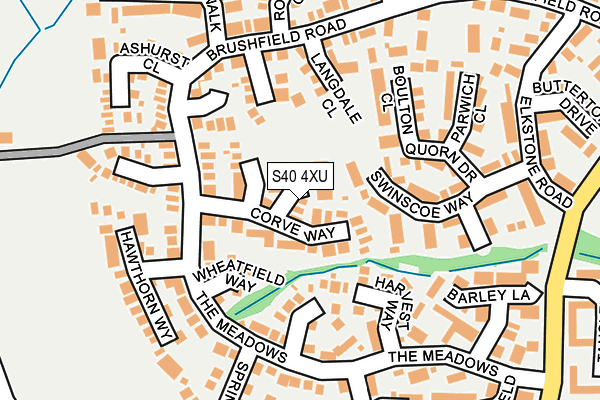 S40 4XU map - OS OpenMap – Local (Ordnance Survey)