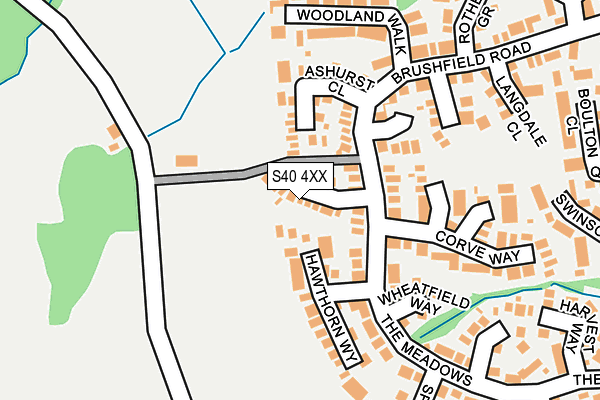 S40 4XX map - OS OpenMap – Local (Ordnance Survey)