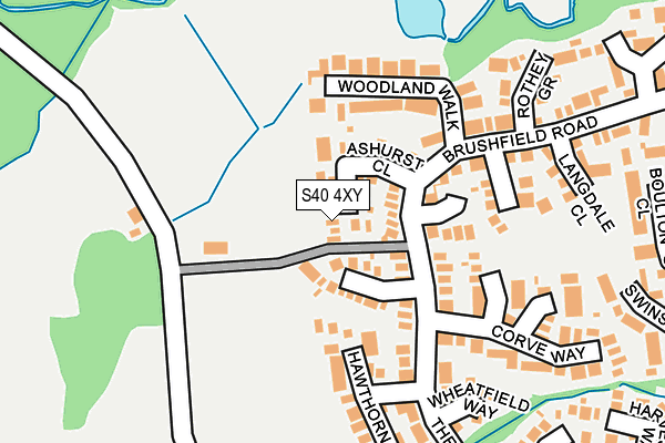 S40 4XY map - OS OpenMap – Local (Ordnance Survey)