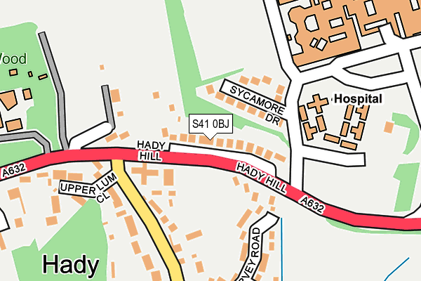 S41 0BJ map - OS OpenMap – Local (Ordnance Survey)
