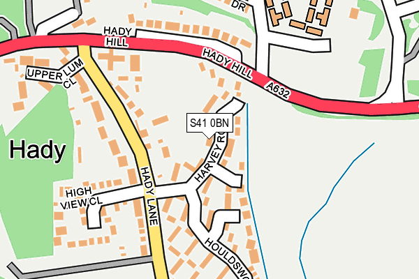 S41 0BN map - OS OpenMap – Local (Ordnance Survey)