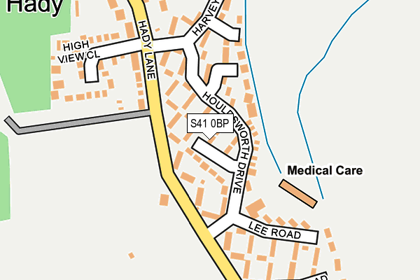 S41 0BP map - OS OpenMap – Local (Ordnance Survey)