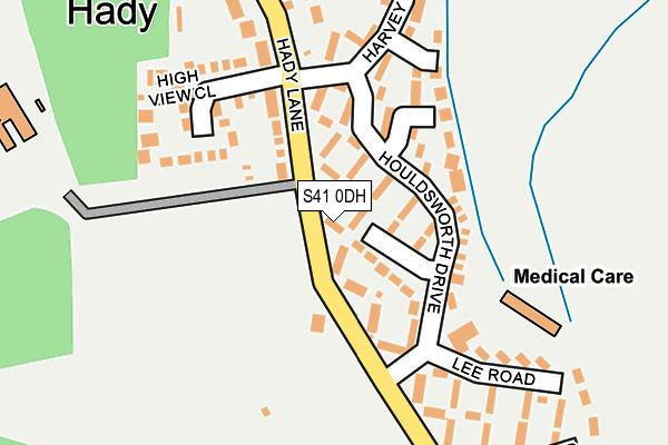 S41 0DH map - OS OpenMap – Local (Ordnance Survey)