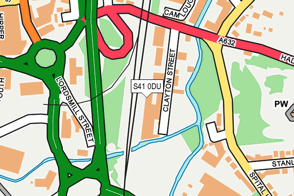 S41 0DU map - OS OpenMap – Local (Ordnance Survey)