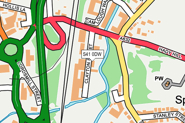 S41 0DW map - OS OpenMap – Local (Ordnance Survey)