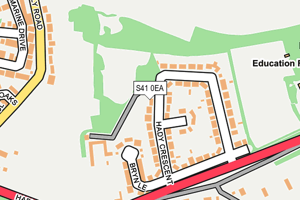 S41 0EA map - OS OpenMap – Local (Ordnance Survey)
