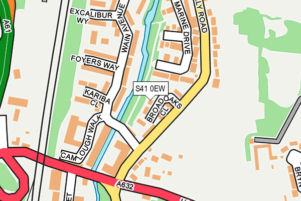 S41 0EW map - OS OpenMap – Local (Ordnance Survey)
