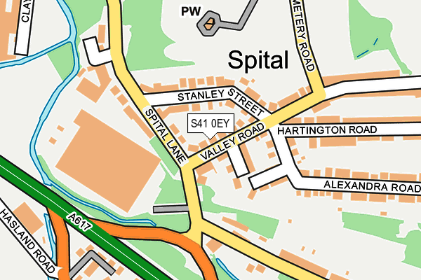 S41 0EY map - OS OpenMap – Local (Ordnance Survey)