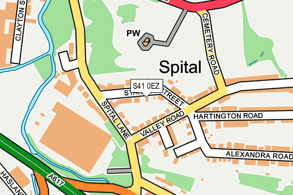 S41 0EZ map - OS OpenMap – Local (Ordnance Survey)