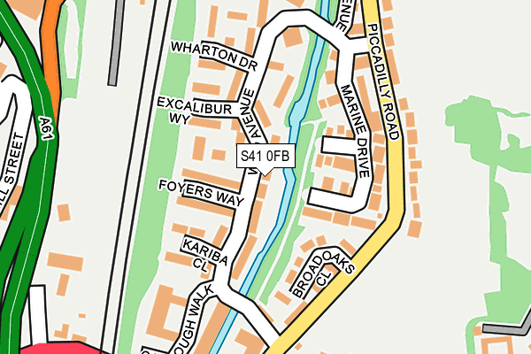 S41 0FB map - OS OpenMap – Local (Ordnance Survey)