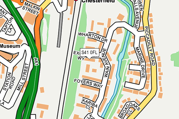 S41 0FL map - OS OpenMap – Local (Ordnance Survey)