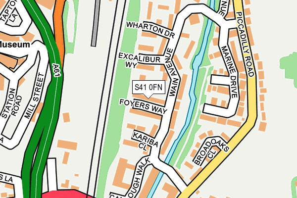S41 0FN map - OS OpenMap – Local (Ordnance Survey)